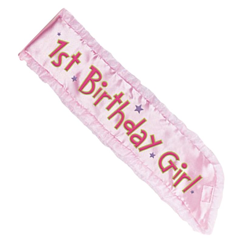 Party Centre - Girl's 1st Birthday Sash