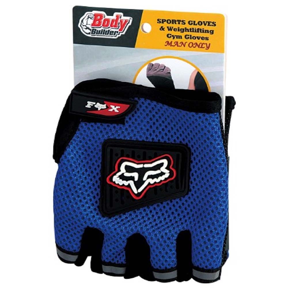 بادي بيلدر - قفازات للنادي الرياضي + رفع الأثقال - أزرق