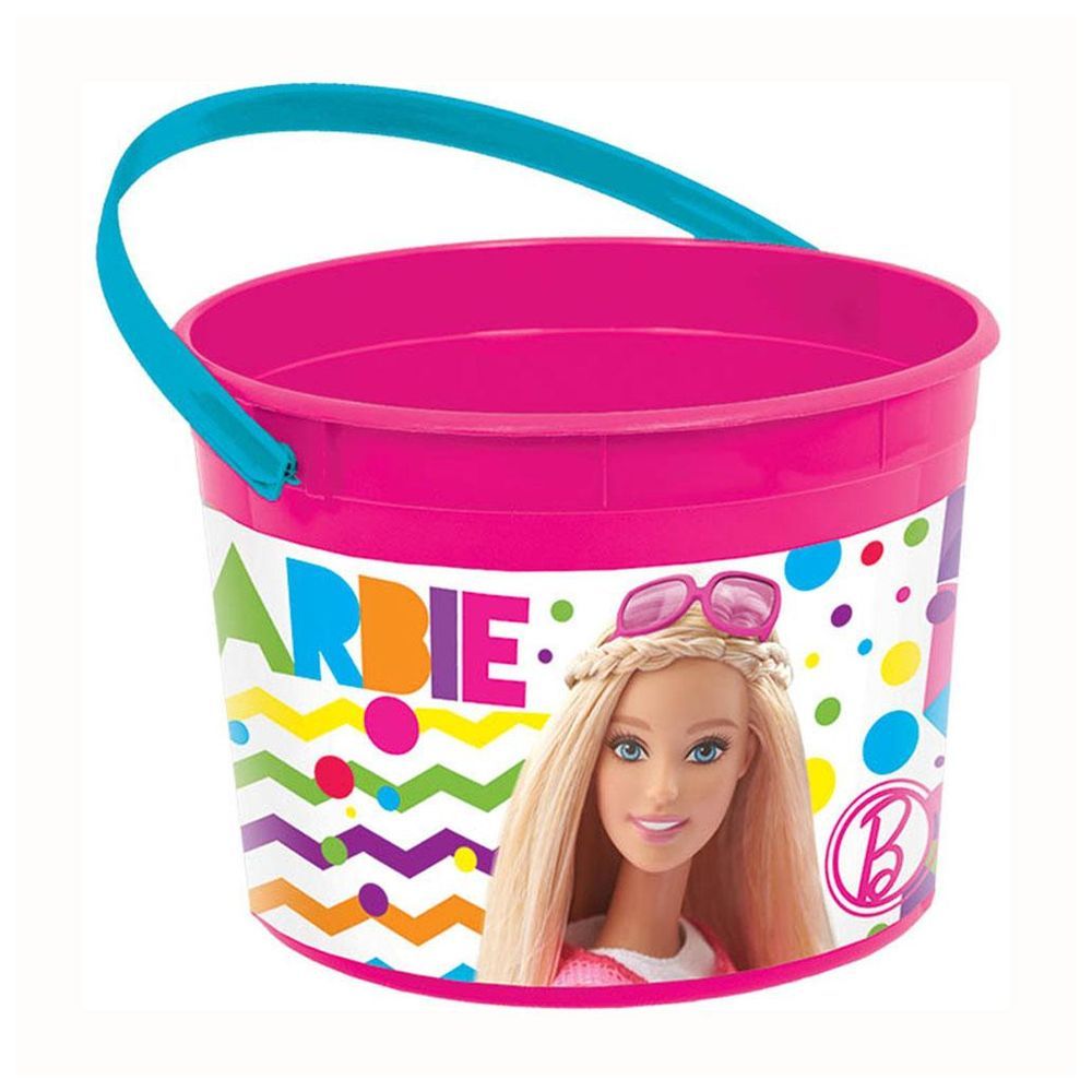 Amscan - Barbie Sparkle Favor Container - Pink
