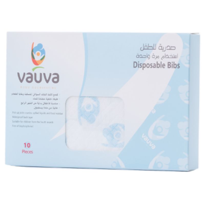 فوفا مريلة أطفال للاستعمال مرة واحدة أزرق