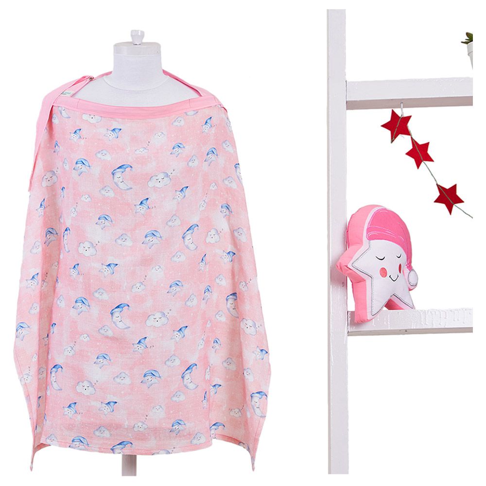 Little West Street - Celestial Pink Muslin Nursing Cover