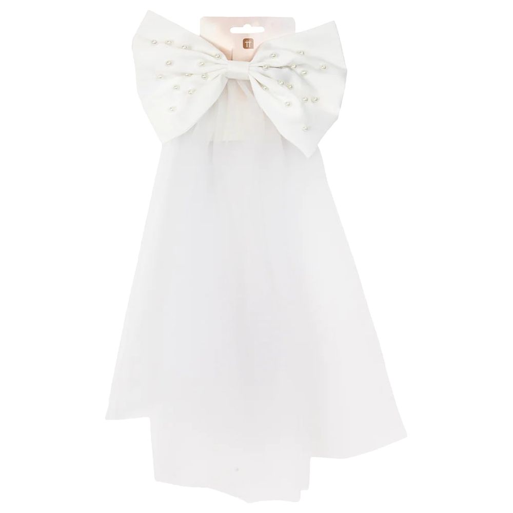 Talking Tables - Blossom Girls Pearl Bow & Veil - White