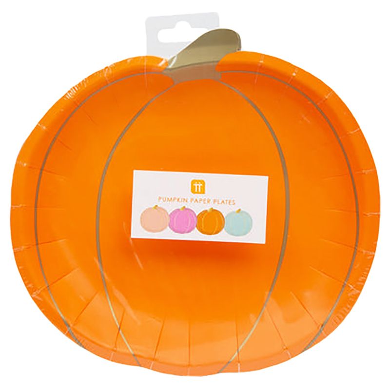 Talking Tables - Pumpkin Shaped Paper Plates