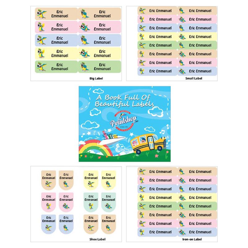 Printshop - Personalised Waterproof Labels Set - Birds2