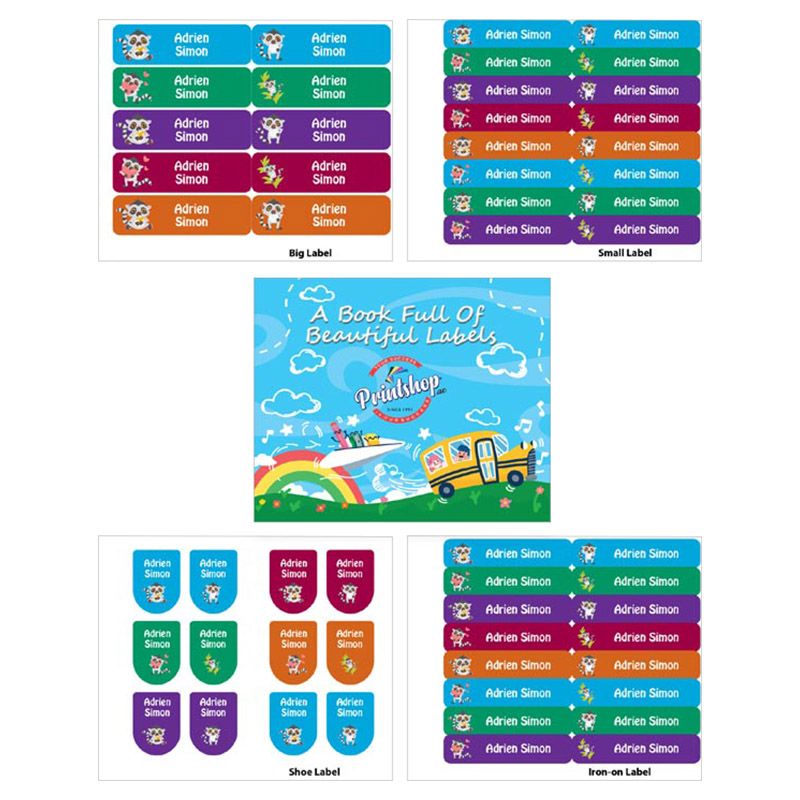 Printshop - Personalised Waterproof Labels Set - Cat2