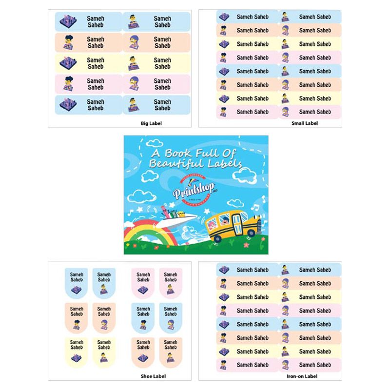 Printshop - Personalised Waterproof Labels Set - Chess