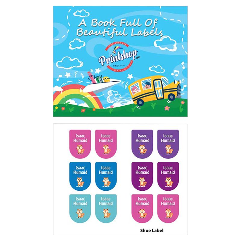 Printshop - Personalised Shoe Labels - Chipmunks - 6pcs