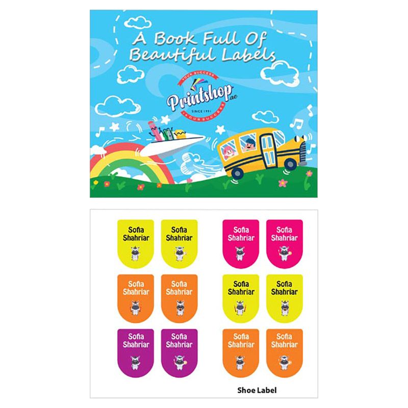 Printshop - Personalised Shoe Labels - Cat 2 - 6pcs