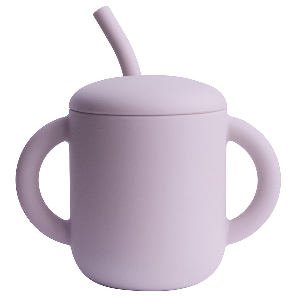 Mushie - Silicone Training Cup With Straw - Soft Lilac