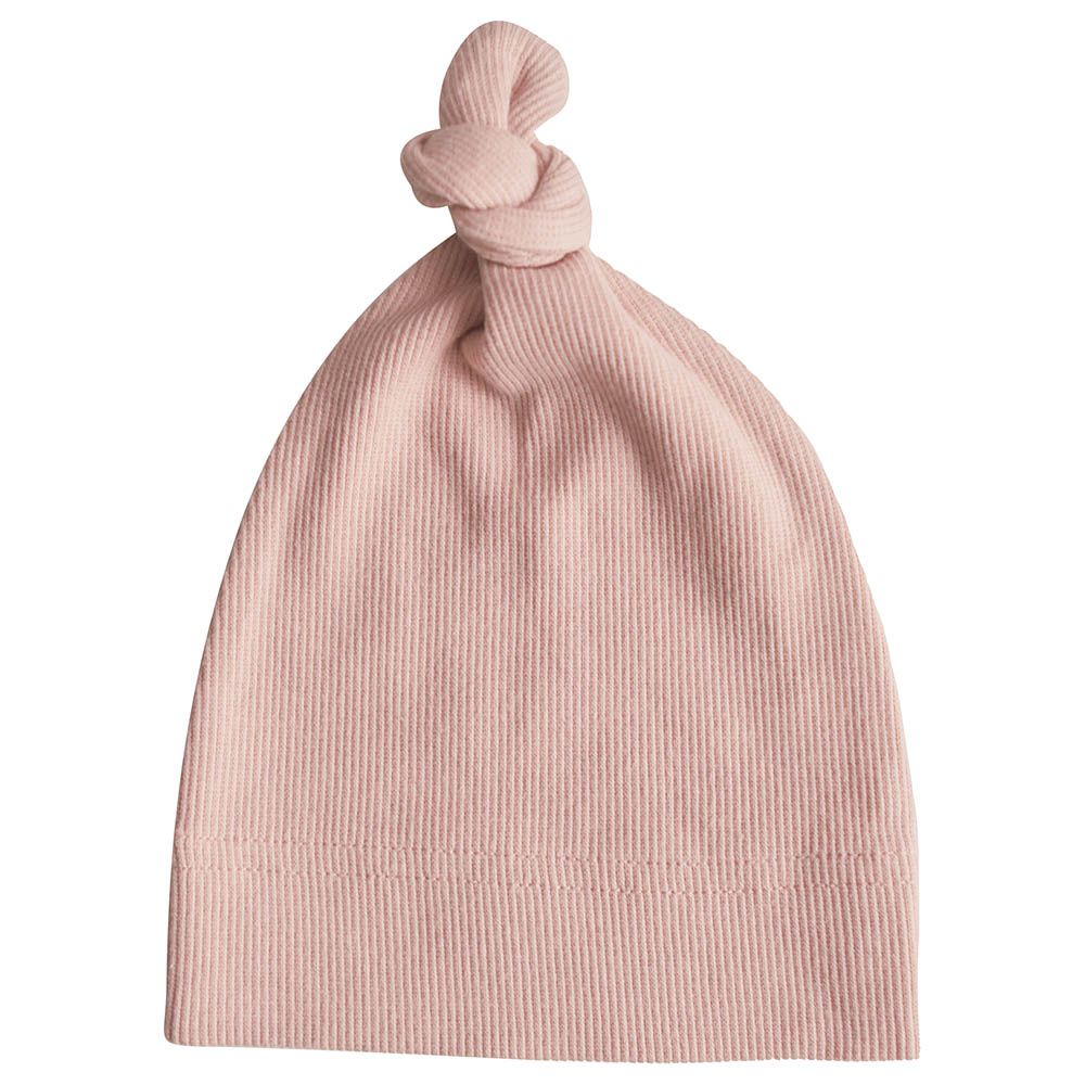 Mushie - Ribbed Baby Beanie - Blush
