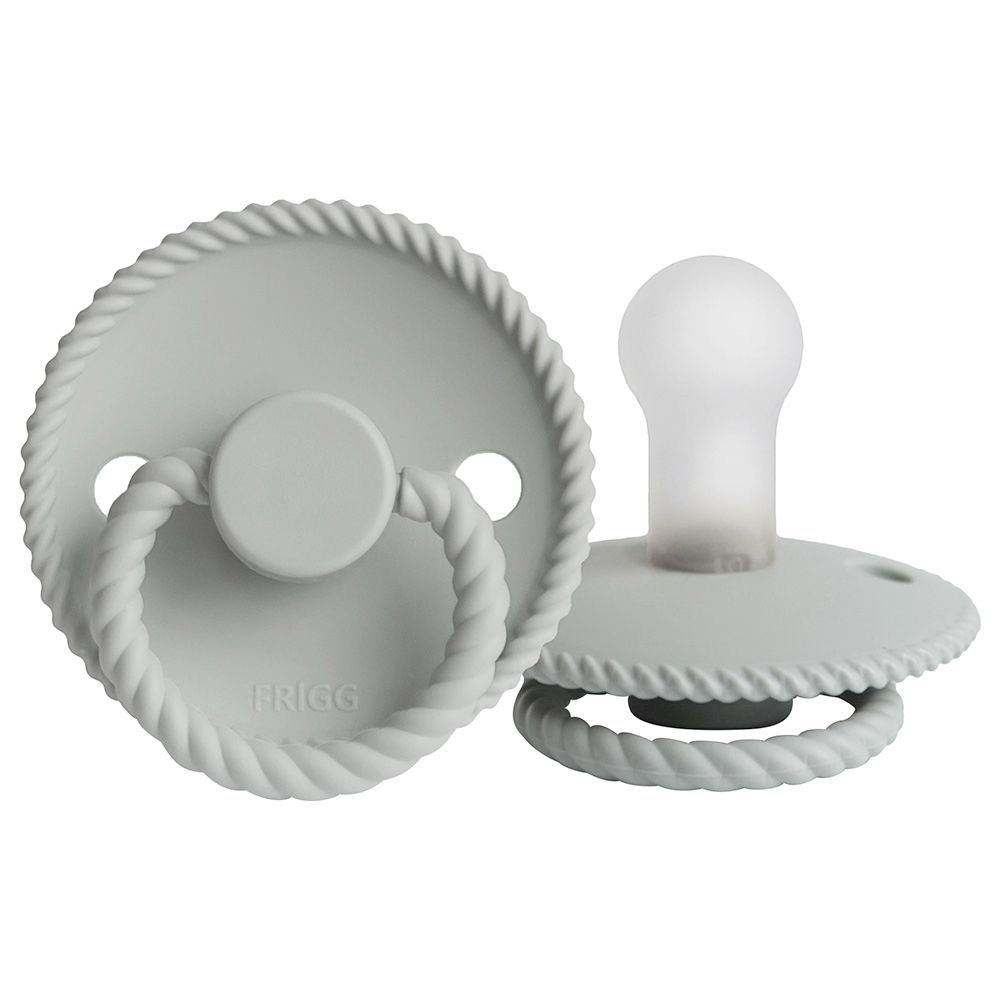 Frigg - Rope Silicone Pacifier 6-18M S2 - Silver Grey 