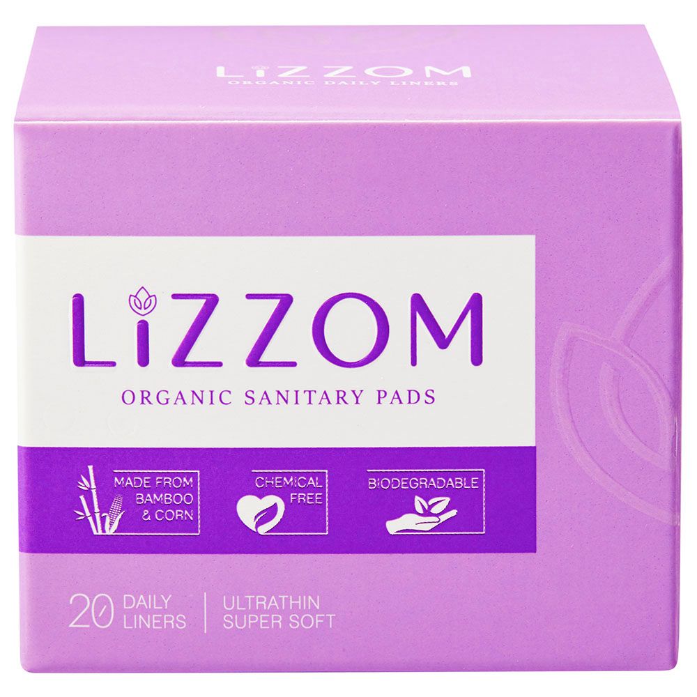Lizzom - Organic Ultrathin Daily Liners 20 Liners (Biodegradable)