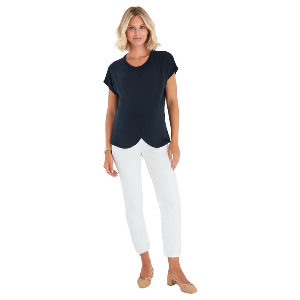 Accouchee - Handy Top For Pregnancy & Nursing - Navy Blue