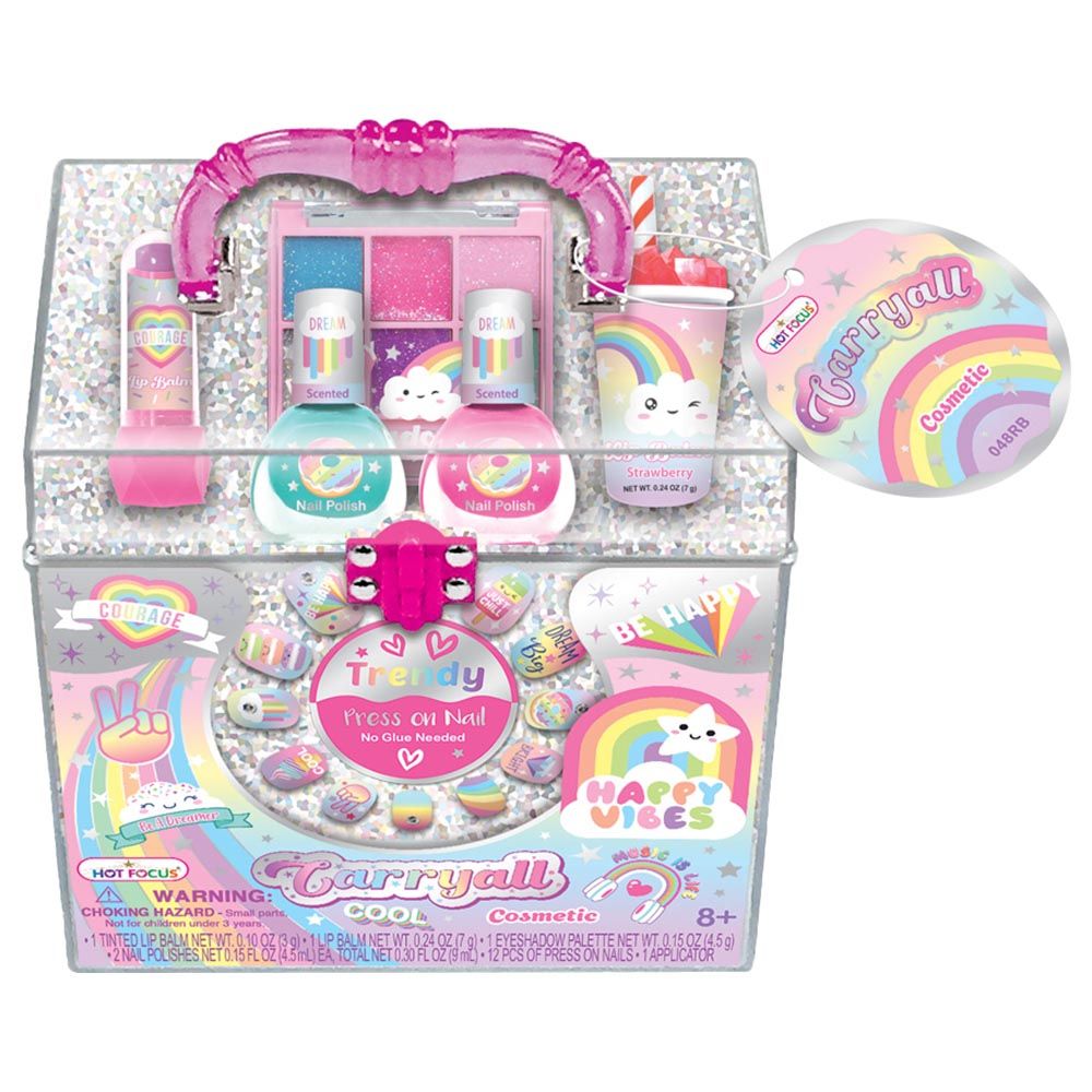 Hot Focus - Rainbow Carryall Cosmetic Set