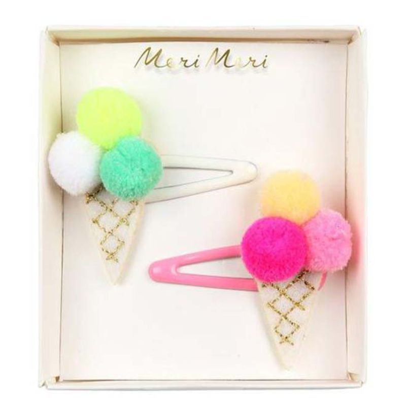 Meri Meri - Pompom Ice Cream Hair Clips