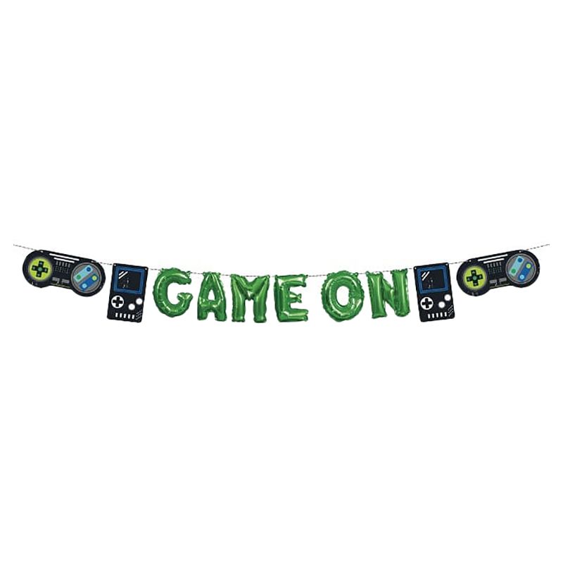Unique - Mini Foil Gamer Balloon Banner Kit