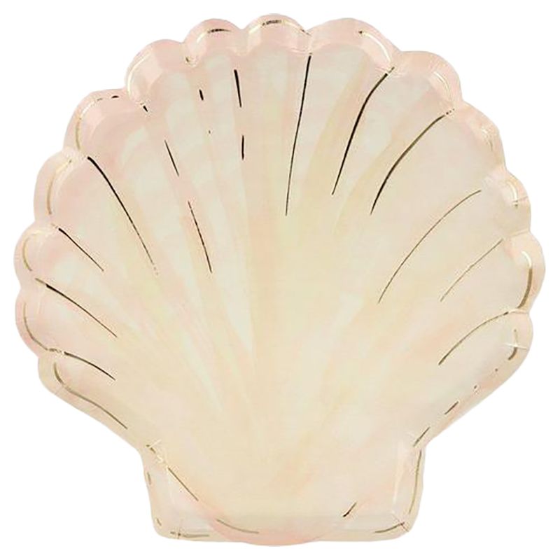 Meri Meri - Watercolour Clam Shell Plates - Beige