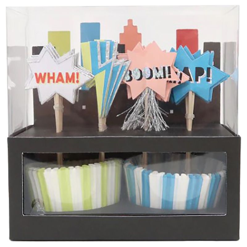 Meri Meri - Superhero Cupcake Kit - 24Pcs