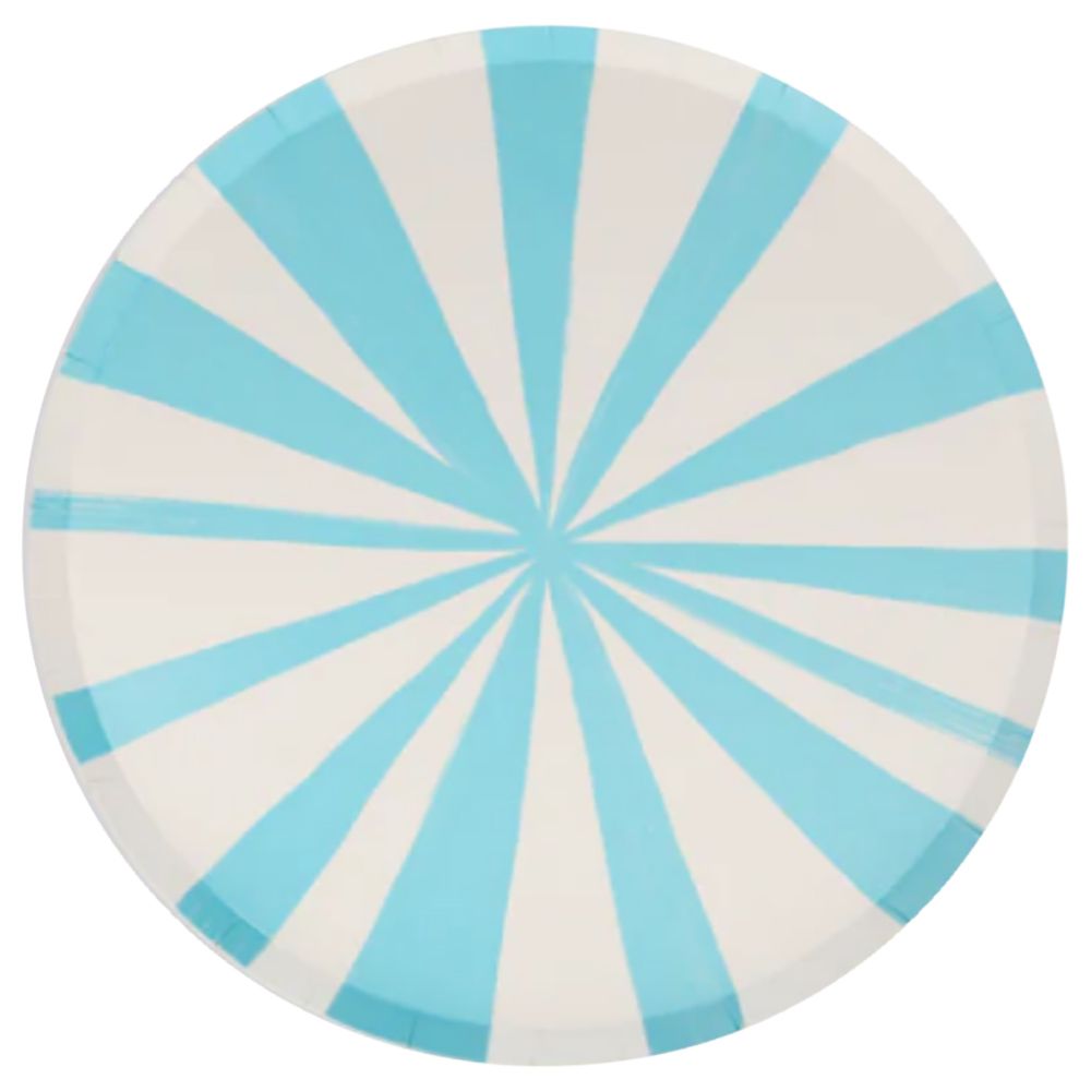 Meri Meri - Stripe Side Plates - Pack of 8 - Blue