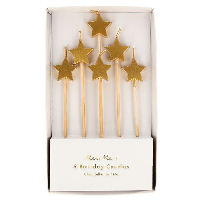 Meri Meri - Star Candles - Gold - 6pcs