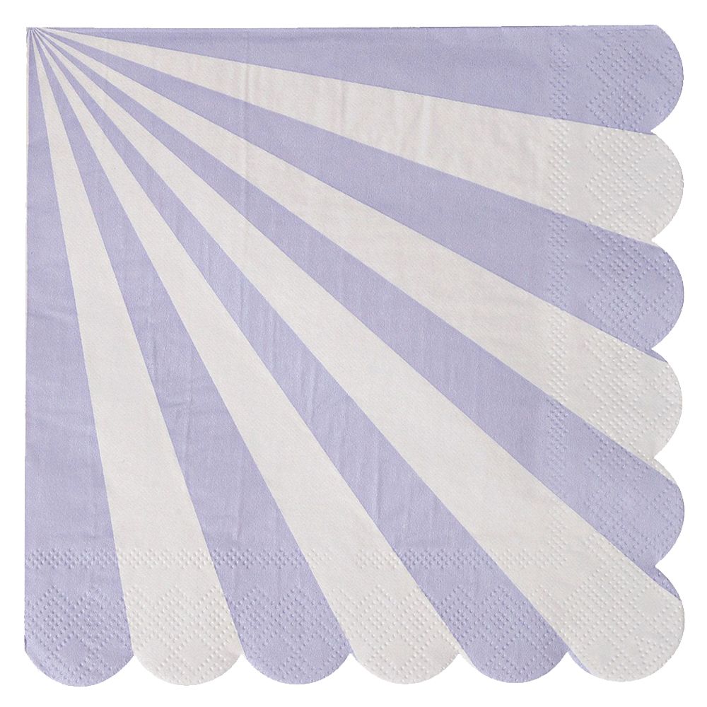 Meri Meri - Striped Napkins Large - Lavender