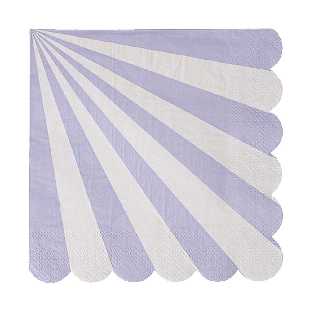 Meri Meri - Striped Napkins Small Pack of 20 - Lavender