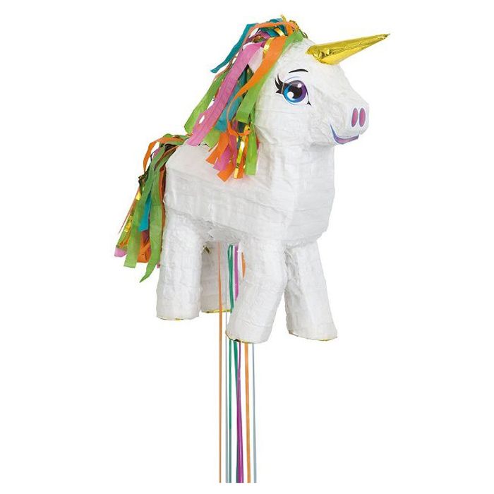 Unique - White Unicorn Pull Pinata