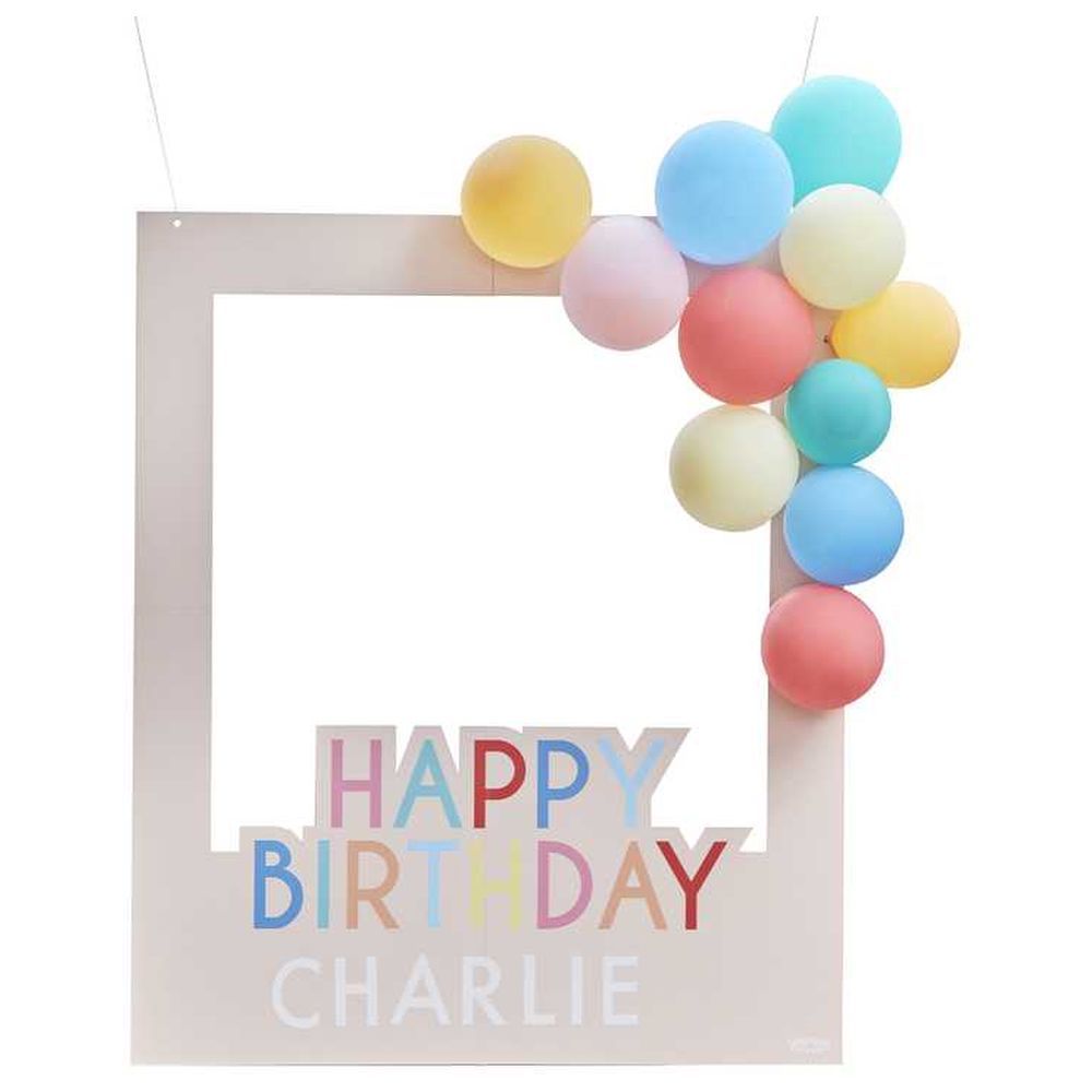 Ginger Ray - Photobooth Frame Card w/ Bright Balloons