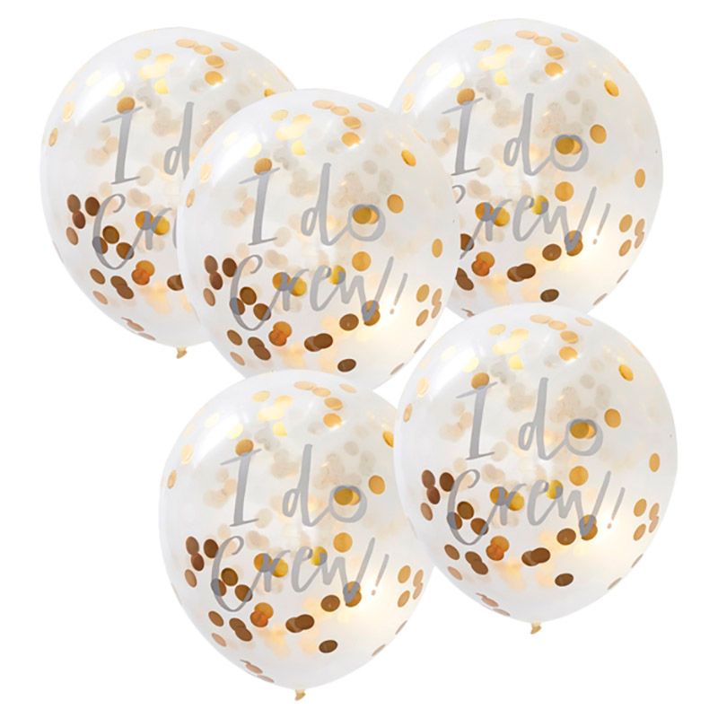 Ginger Ray - 5 Pack 12" I Do Confetti Balloons