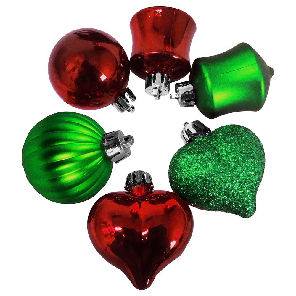 Christmas Magic - 24pcs Christmas Mini Decoration 4cm - Assorted