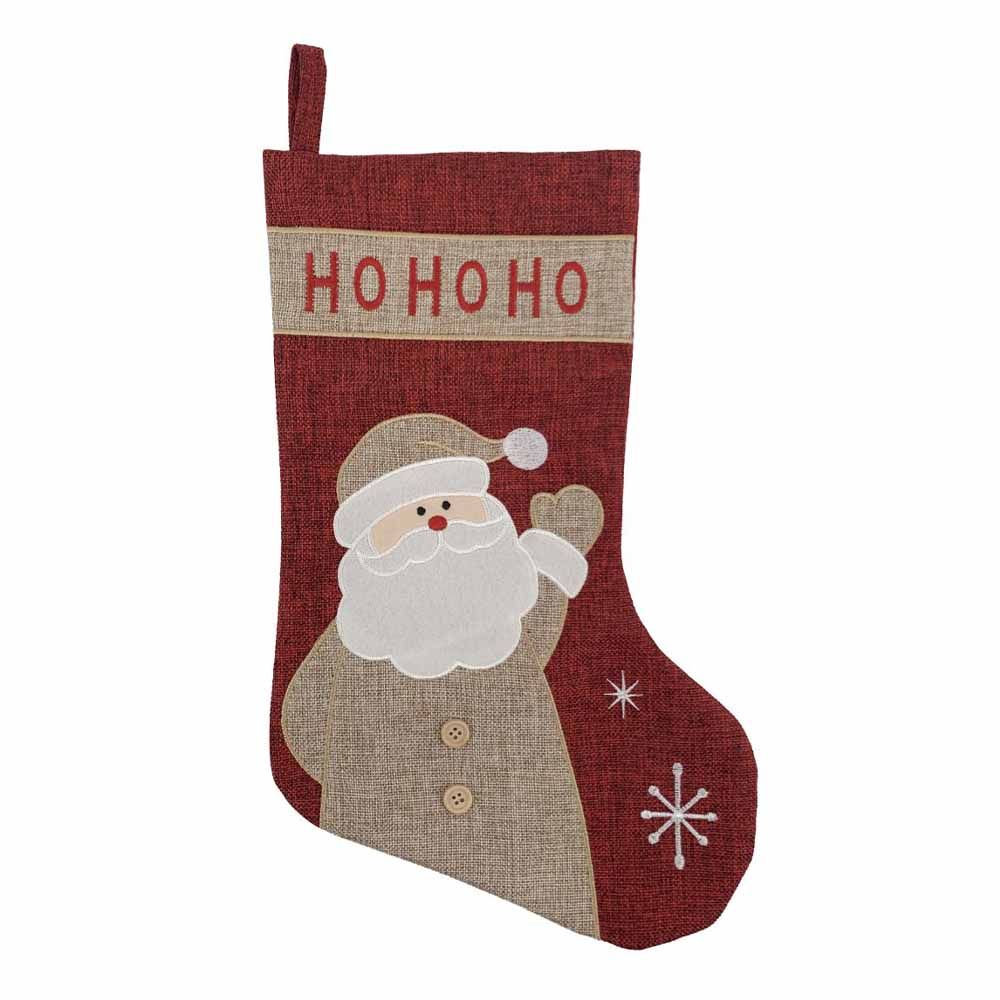 Christmas Magic - Santa Ho Ho Ho Stocking 46 cm Size - Red
