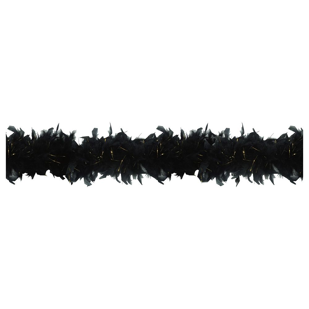 Party Magic - Boa With Tinsel - Black/Gold