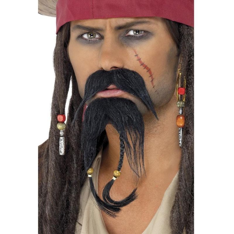 Smiffys - Pirate Facial Hair Set Brown