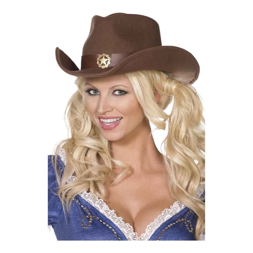 Smiffys - Female Boutique Wildest Cowboy Hat - Brown