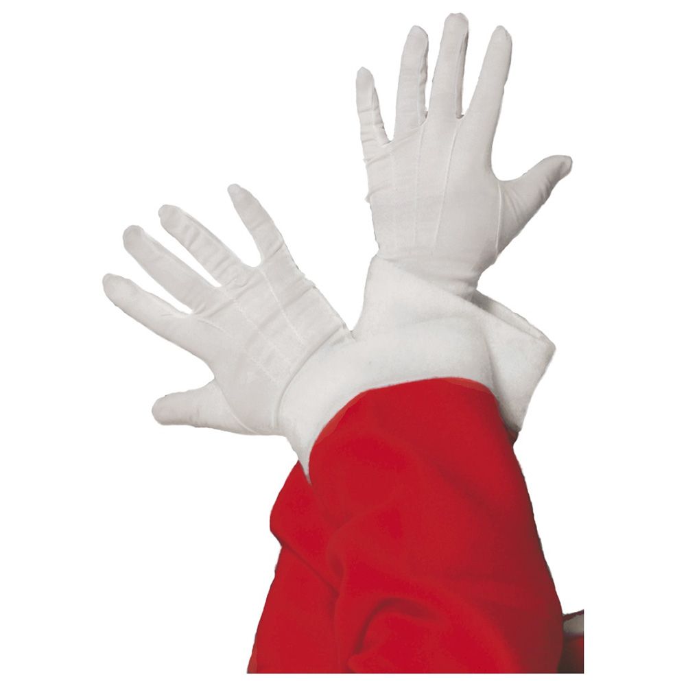 Party Zone -  Santa Gloves White