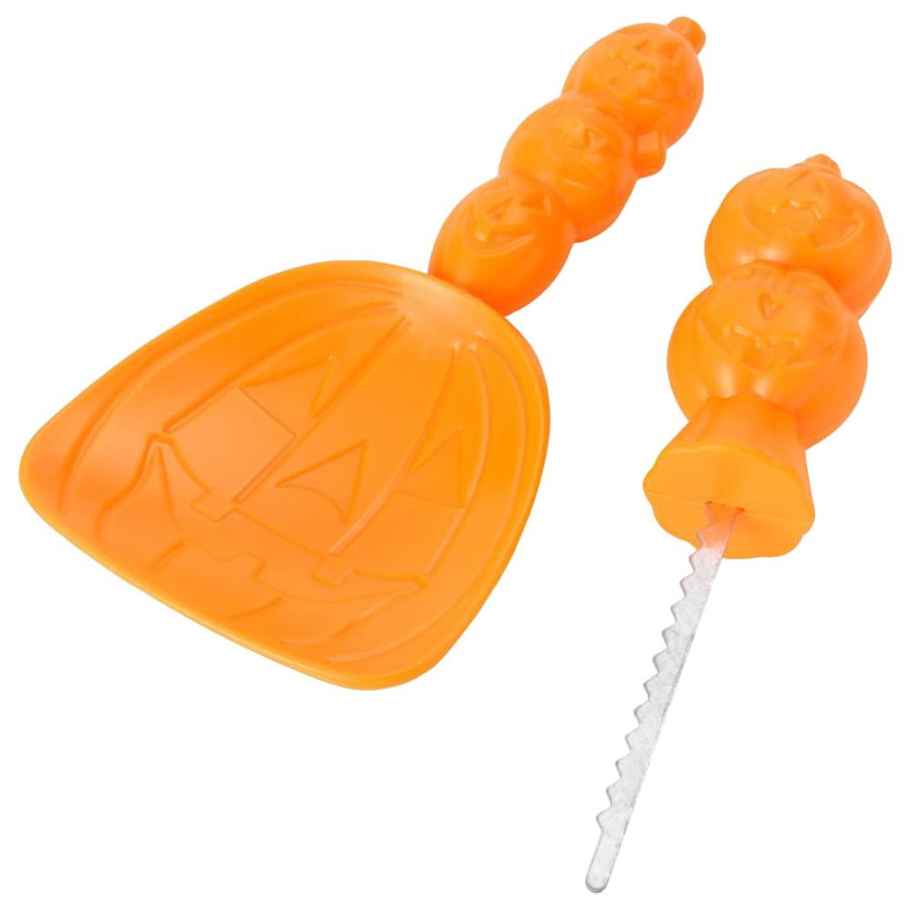 Smiffys - Pumpkin Carving Kit-Knife & Dish - Orange