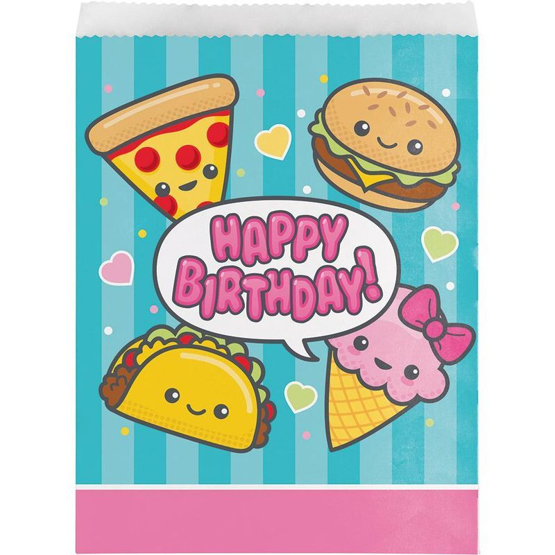 Creative Converting - Junk Food Fun Paper Treat Bag 8.75x6.4