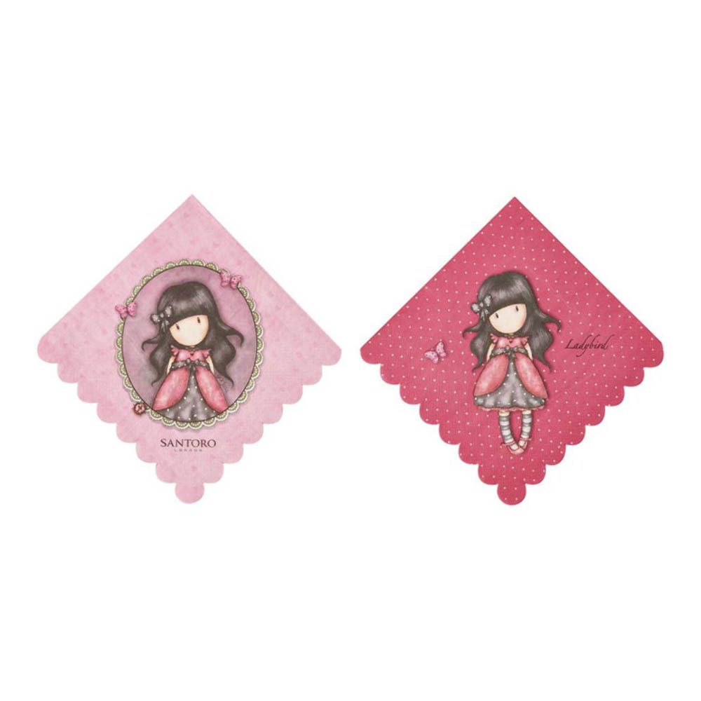 Smiffys - Santoro Ladybird Napkins 33 cm - Pack of 8 - Pink