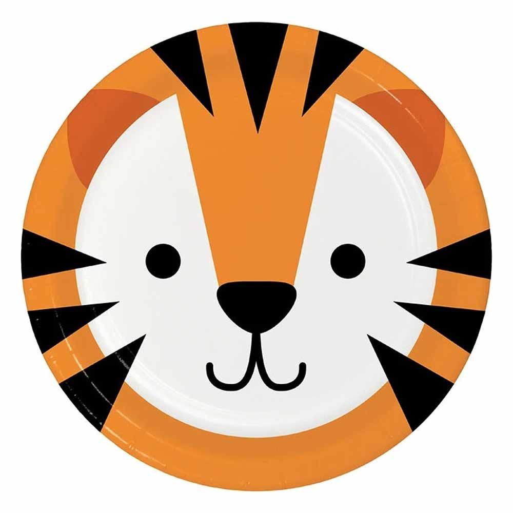 Creative Converting - Tiger Face Paper Plate 8.75 Inch Pack of 8
