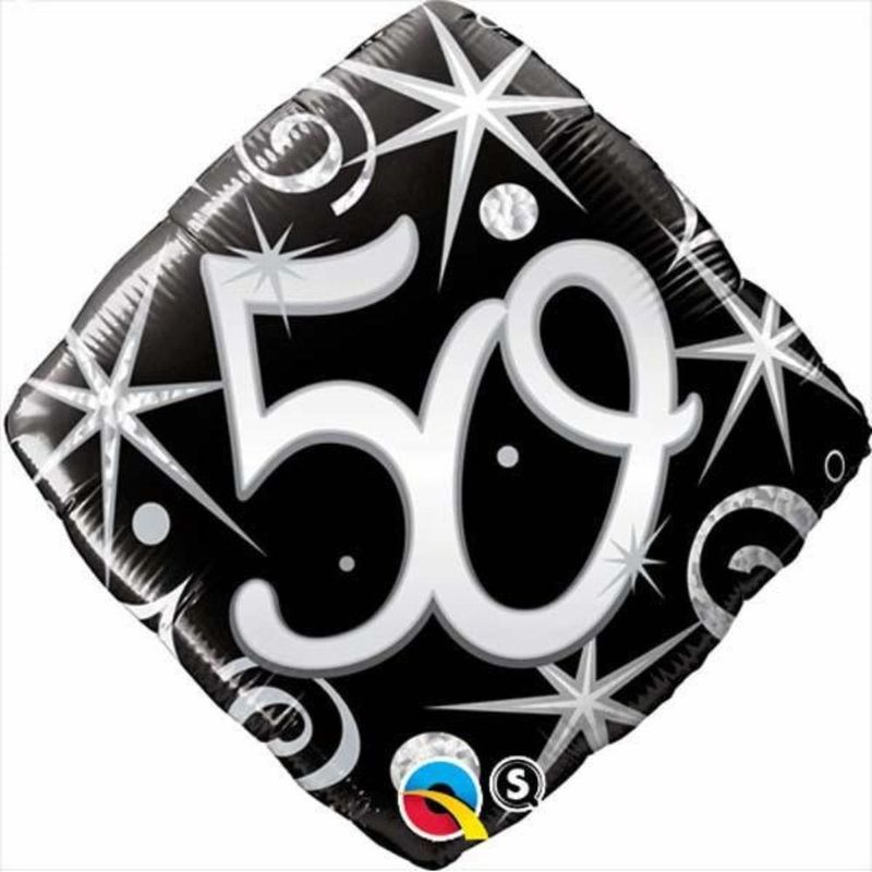 Qualatex 50 Elegant Sparkles & Swirls 18in Diamond Balloon