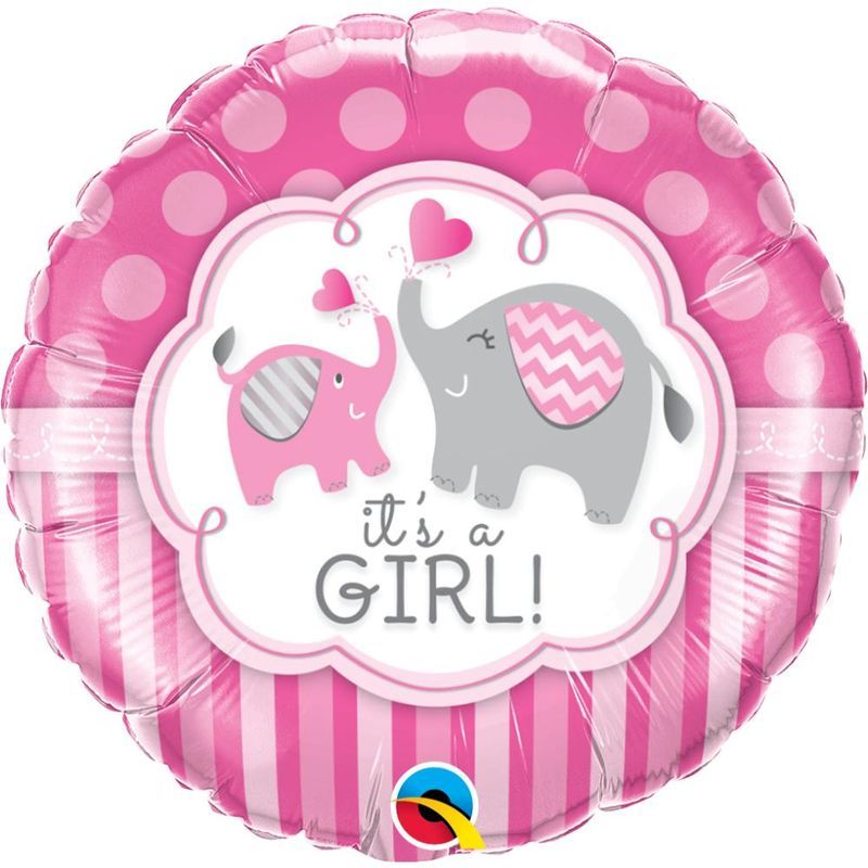 كوالاتيكس - بالون فويل - دائري - It's A Girl - فيل - 18 إنش