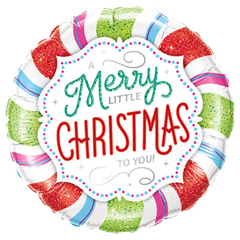 Qualatex - Merry Little Christmas Foil Balloon - 18-inch