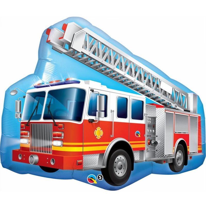 Qualatex - Red Fire Truck Foil Balloon 36in