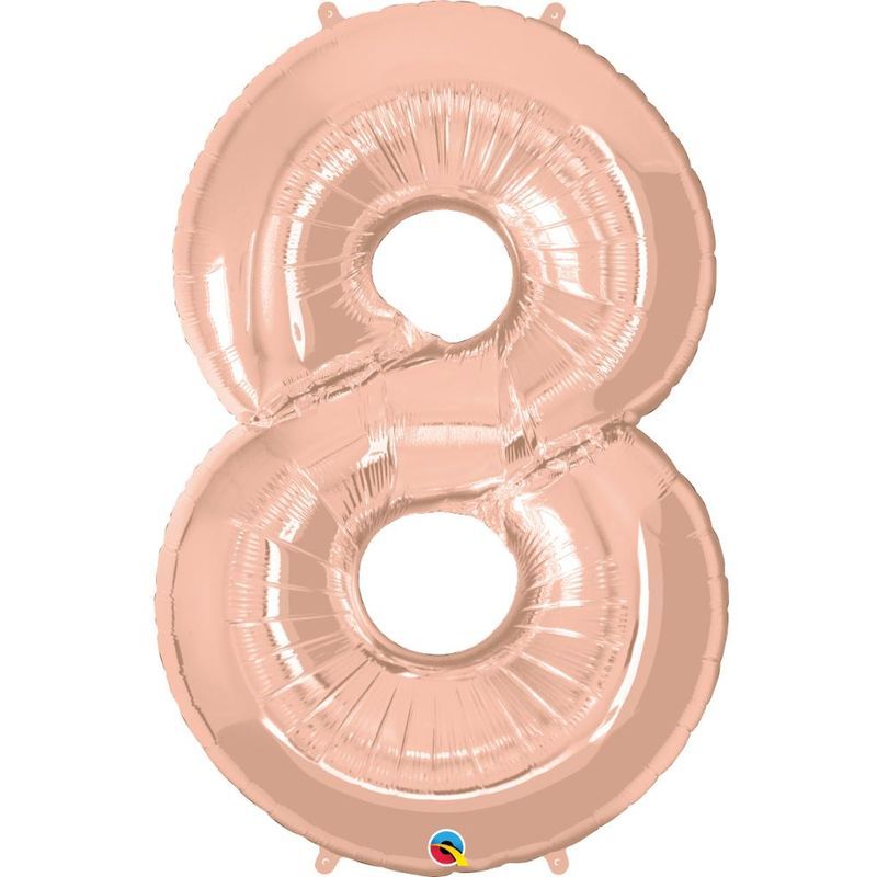 Qualatex - Rose Gold Foil Balloon #8 Shape 34in