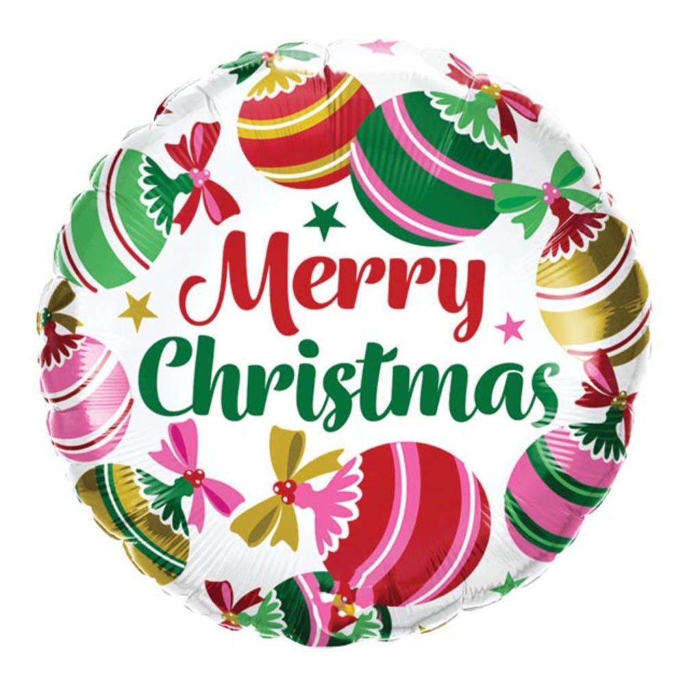 Qualatex - Christmas Ornaments And Stars Balloon 18 Inch