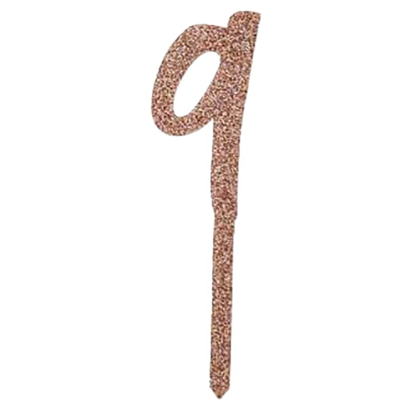Hootyballoo - Acrylic '9' Cake Topper - Rose Gold 