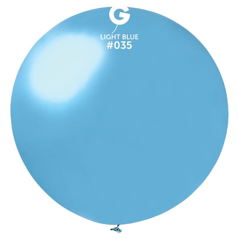 Gemar - Light Blue Metallic Balloon - 31-inch