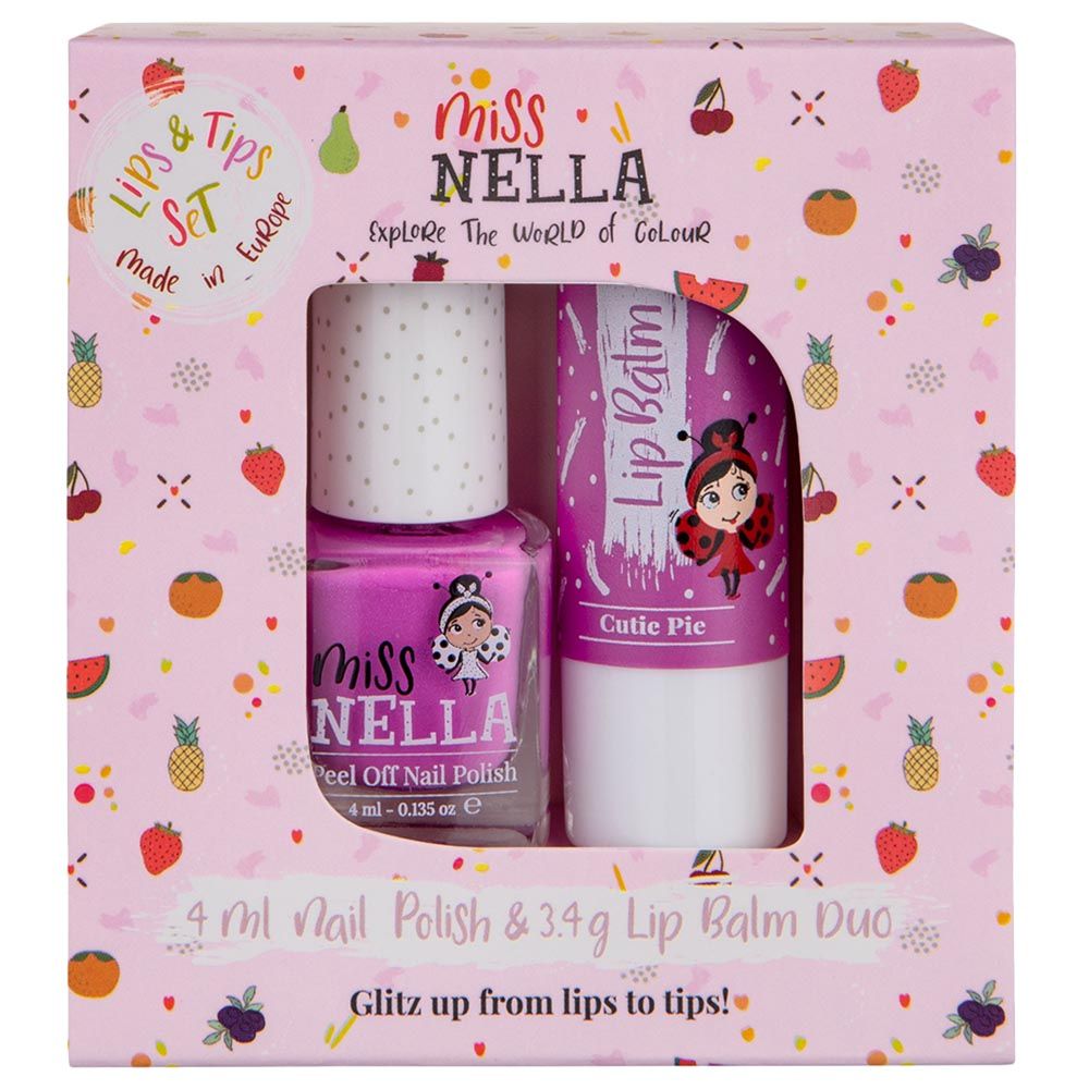 Miss Nella - Nail Polish & Lip Balm Duo - Cutie Pie