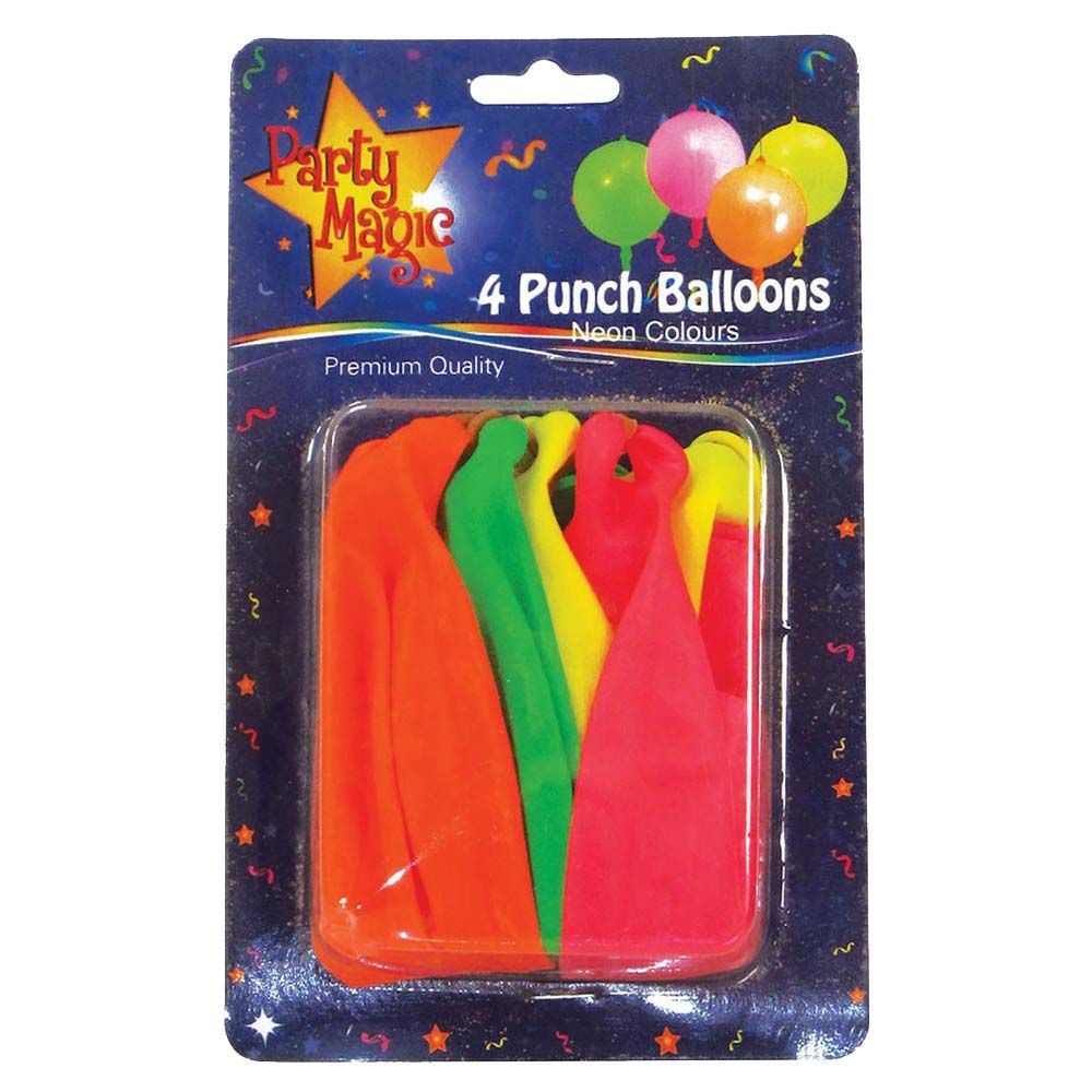 Party Zone - Party Magic Punch Balloons Assorted Color 4pcs