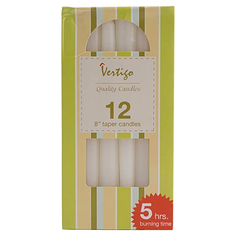 Vertigo - Taper Candles - White - 12pcs